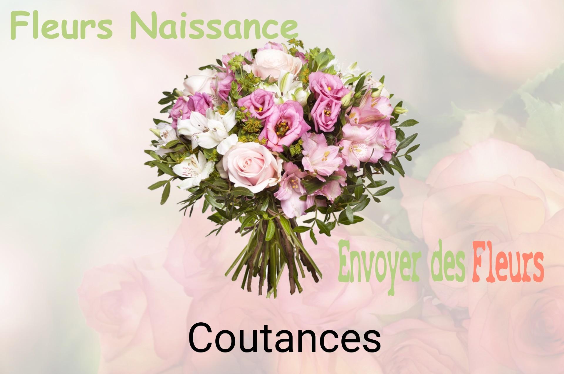 Bouquet de fleurs de naissance livré à Coutances