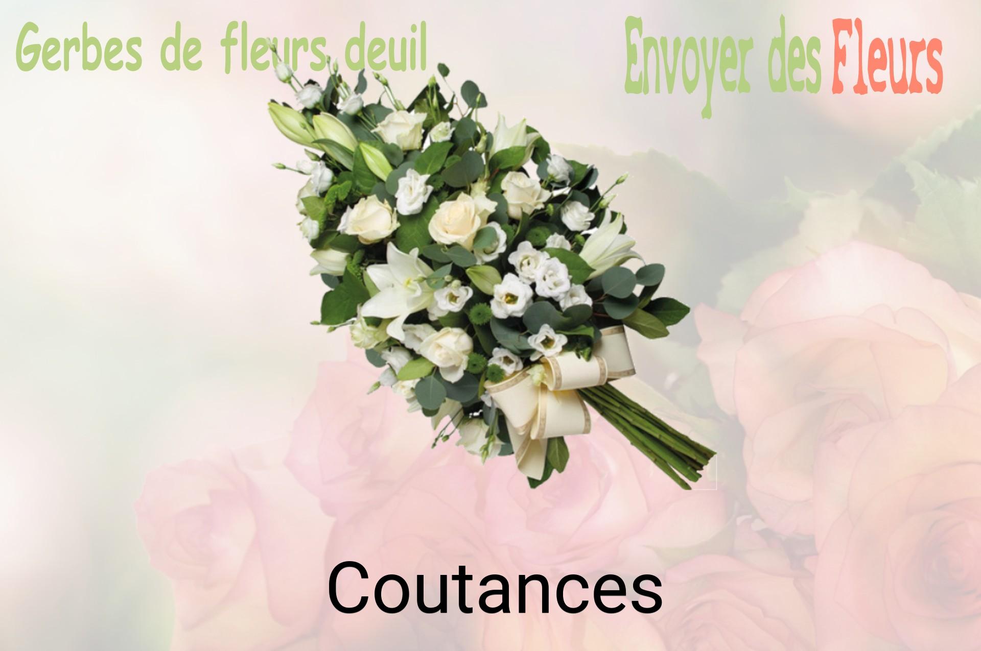 Gerbe de fleurs de deuil livrée à Coutances